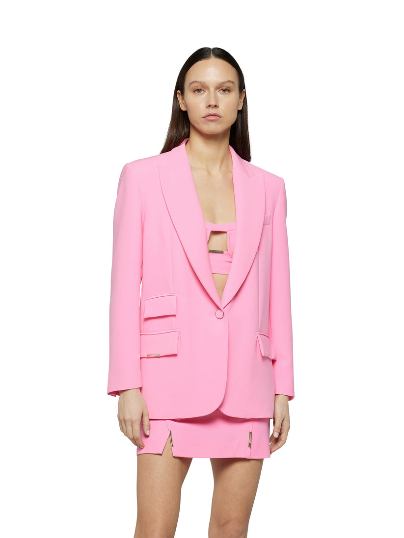 Space Simona Corsellini Giacca dritta in poly cady In Linea