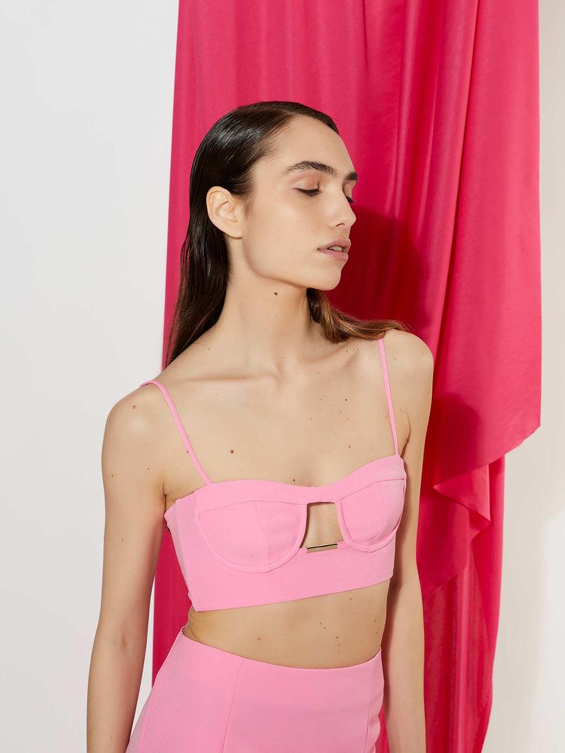 Space Simona Corsellini Top bra in poly cady Nuovo