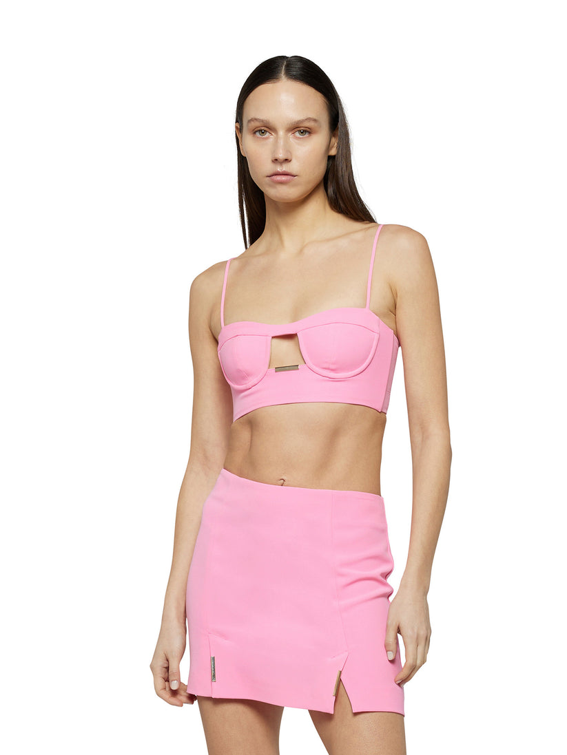 Space Simona Corsellini Top bra in poly cady Nuovo