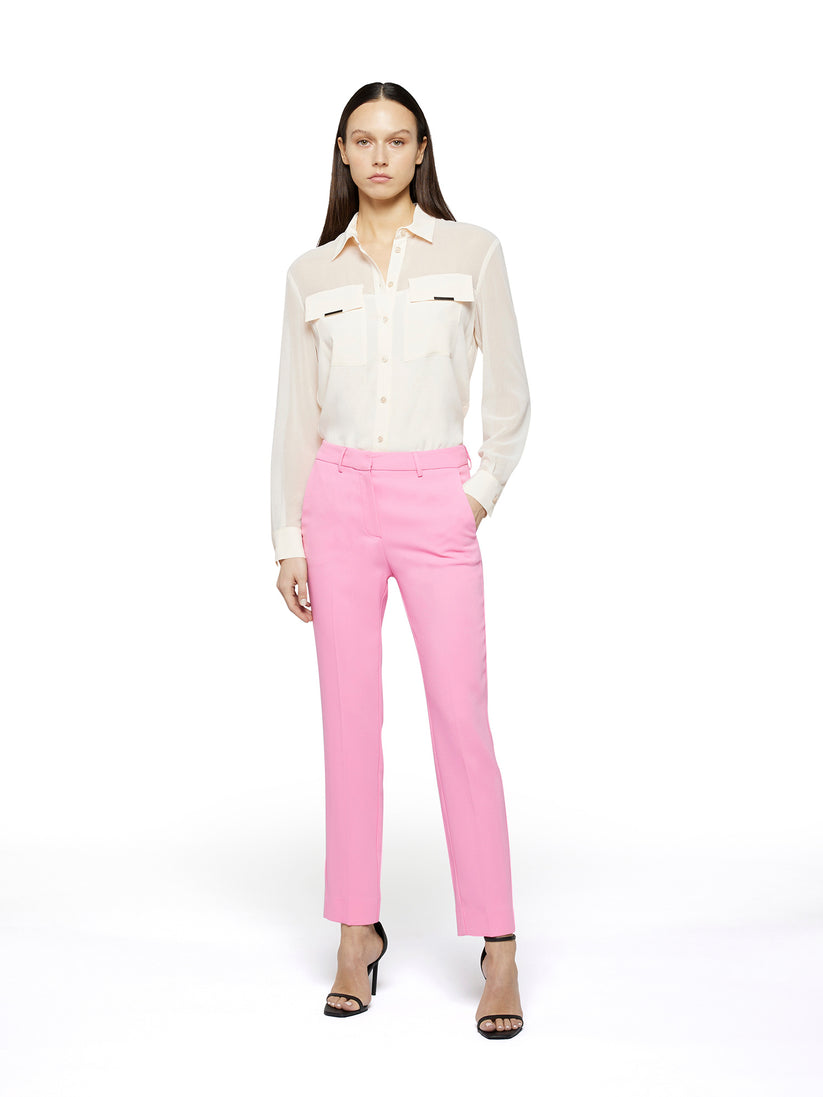 Space Simona Corsellini Camicia see-through in acetato seta e georgette Vendita