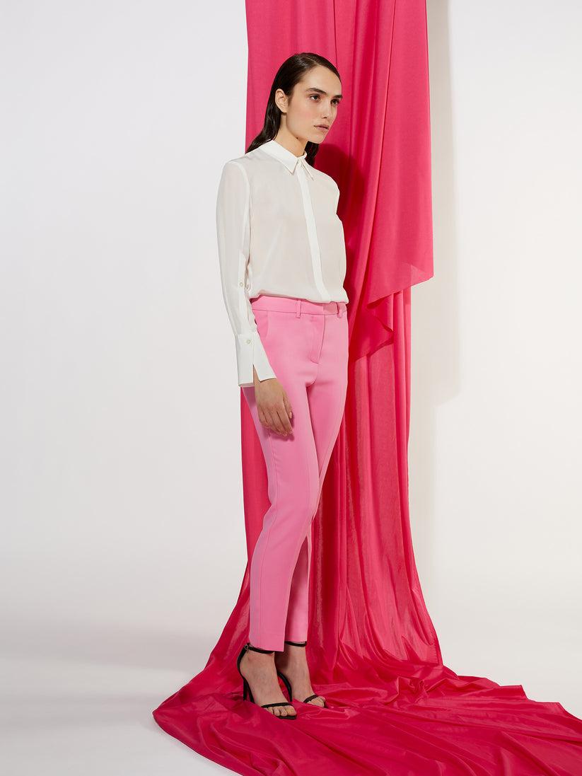 Space Simona Corsellini Pantalone a sigaretta in cady di viscosa Promozione