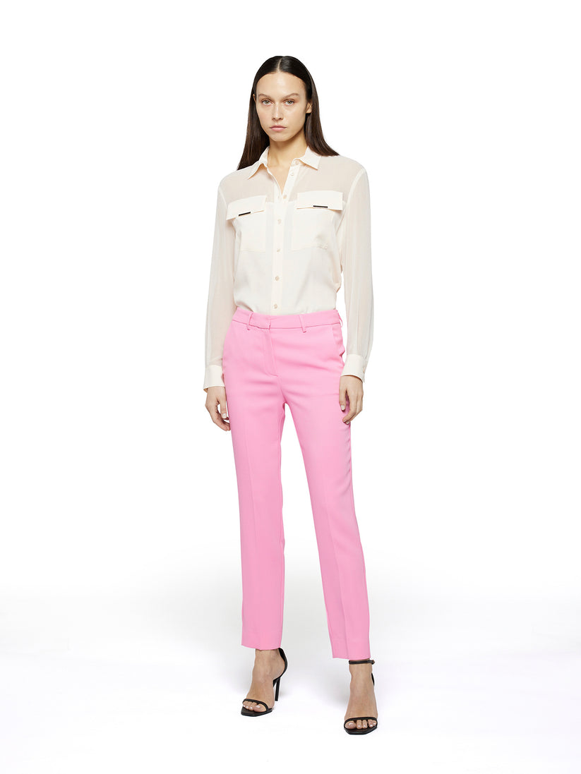 Space Simona Corsellini Pantalone a sigaretta in cady di viscosa Promozione