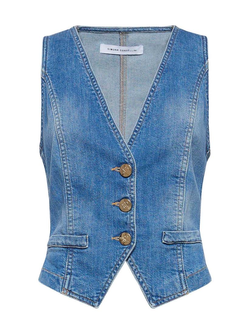 Space Simona Corsellini Gilet ultrafitted in tela comfort meccanico