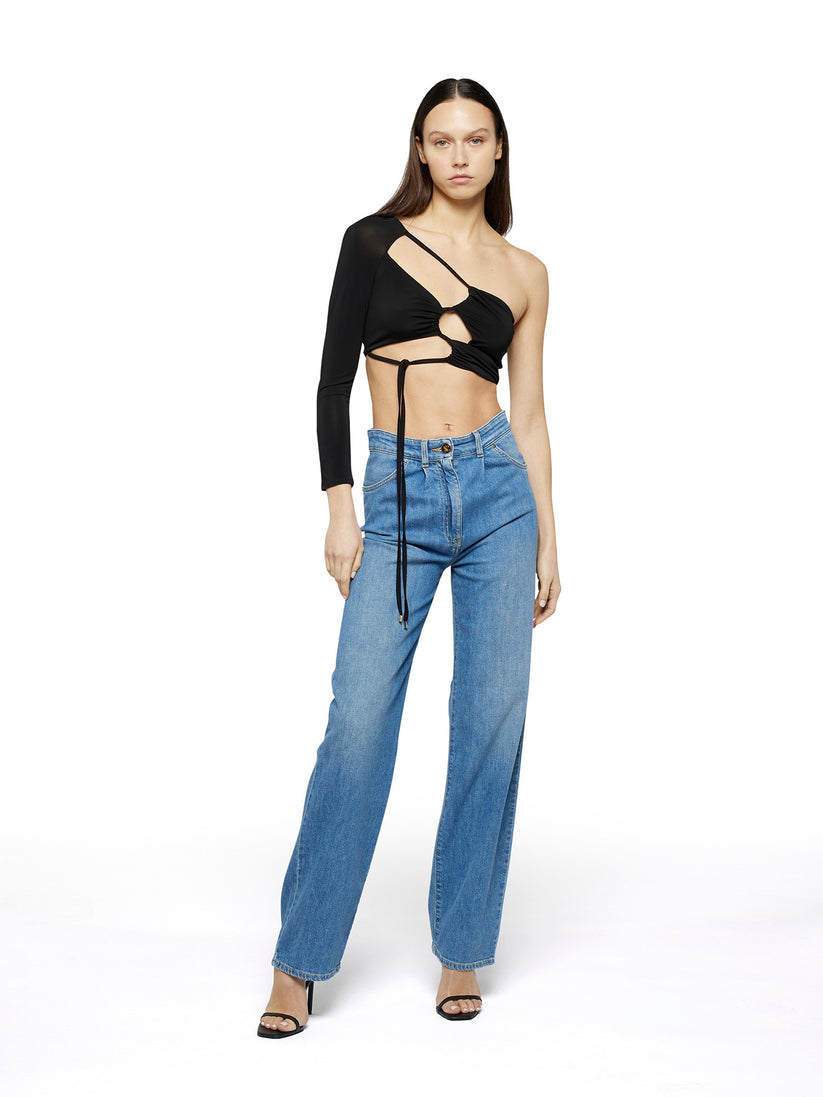 Space Simona Corsellini Denim con pinces in tela comfort meccanico Consegna Veloce