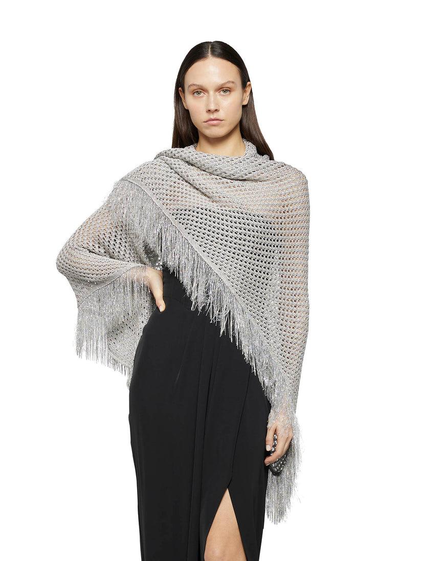 Space Simona Corsellini Scialle in crochet lurex Shopping Online
