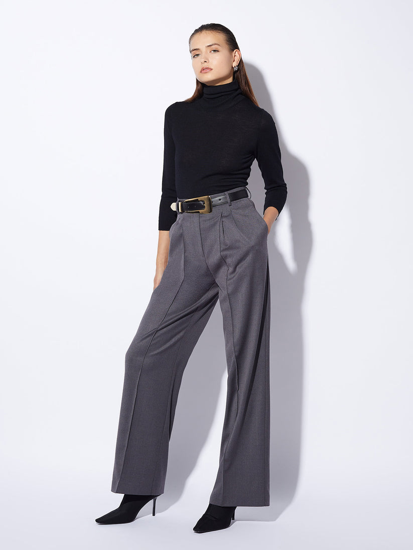 Space Simona Corsellini Pantalone largo con doppie pinces frontali Vendita Economica