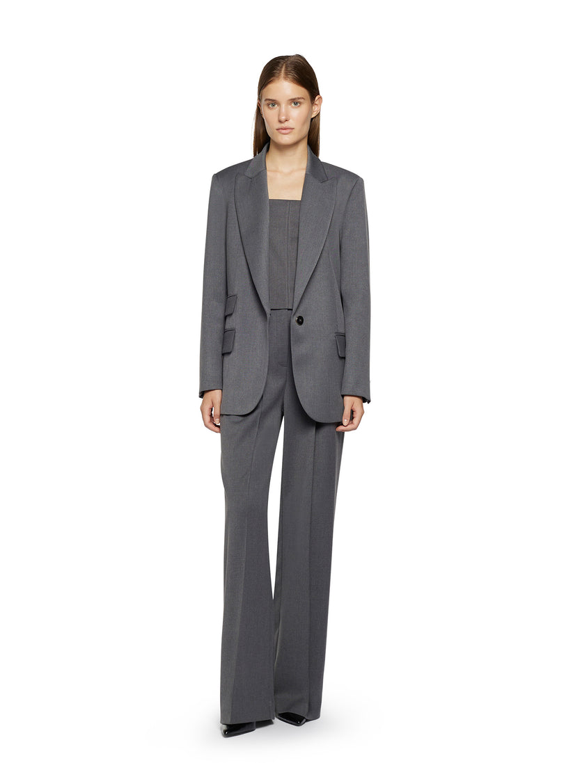 Space Simona Corsellini Pantalone largo con doppie pinces frontali Vendita Economica