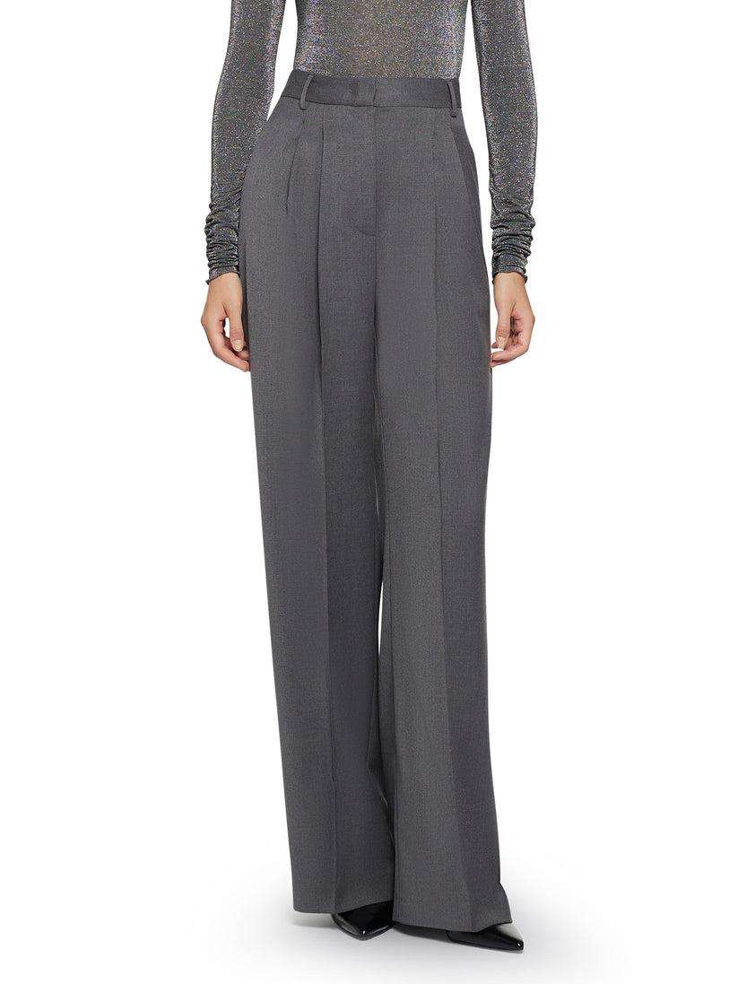 Space Simona Corsellini Pantalone largo con doppie pinces frontali Vendita Economica