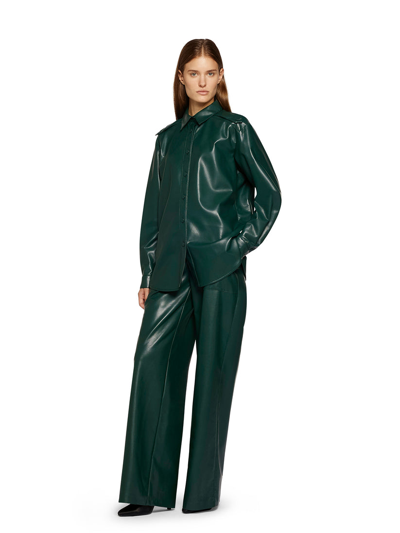 Space Simona Corsellini Pantalone largo in vegan leather Vendite Flash