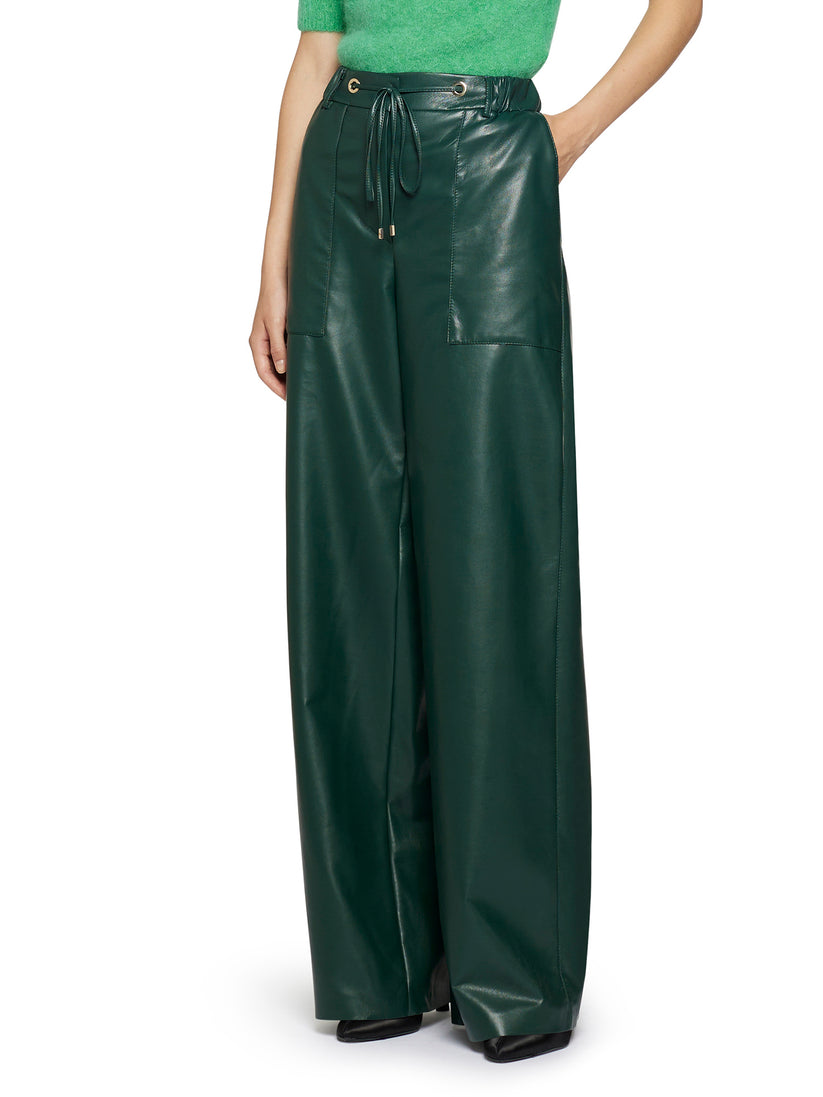 Space Simona Corsellini Pantalone largo in vegan leather Vendite Flash