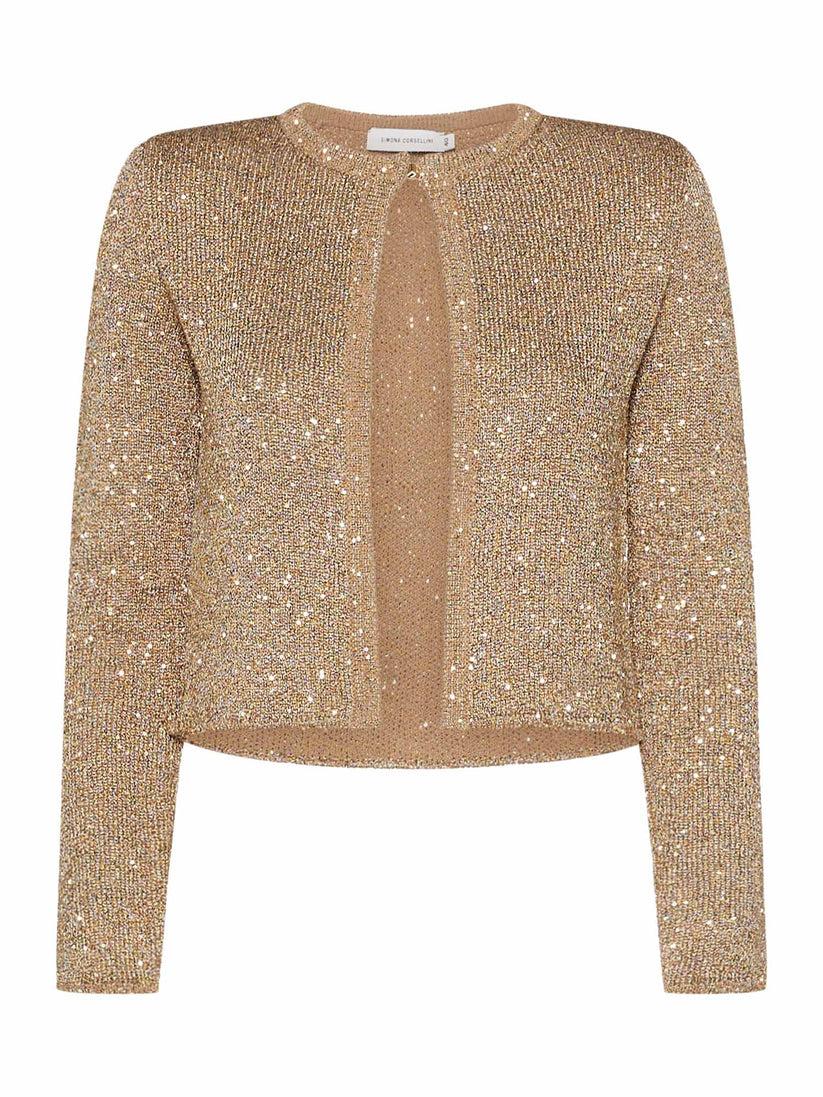Space Simona Corsellini Giacca in tricot con paillettes
