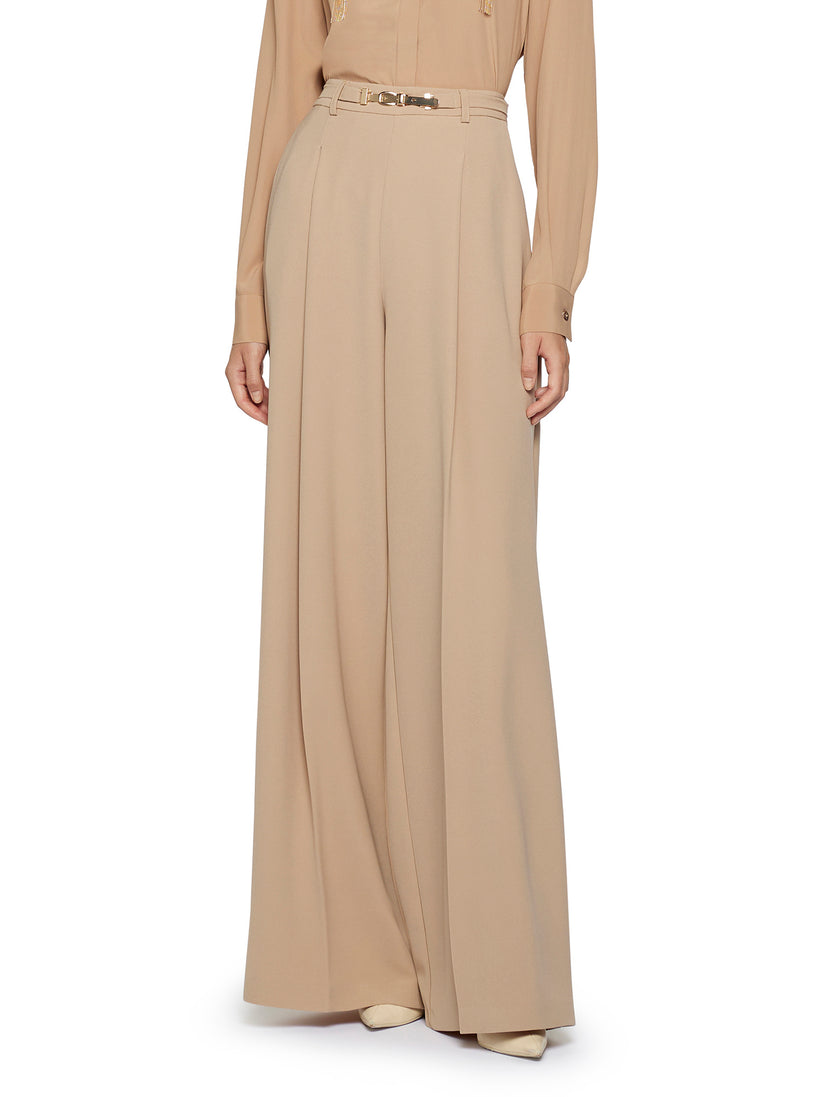 Space Simona Corsellini Pantalone largo con fibbia oro Vendita Economica