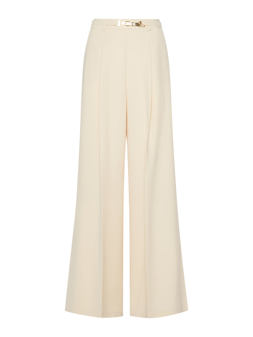 Space Simona Corsellini Pantalone largo con fibbia oro