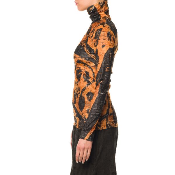 Stella Jean TOP IN VELLUTO STAMPATO Saldi Di Fabbrica