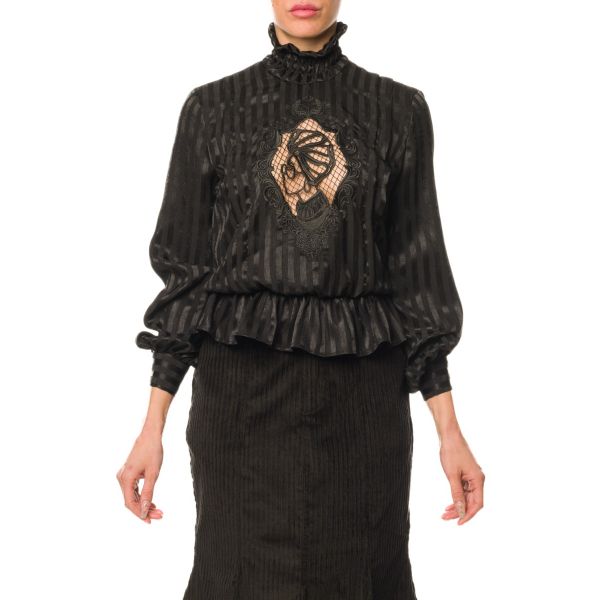 Stella Jean BLUSA A RIGHE CON RICAMO In Saldo