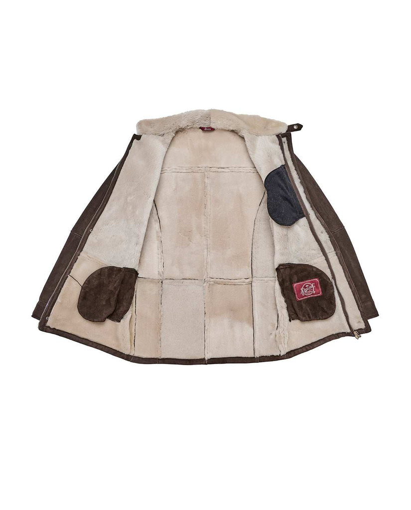 Stewart APRICA-SLIM SHEARLING SUEDE IRONED LAMB Prezzo Ridotto