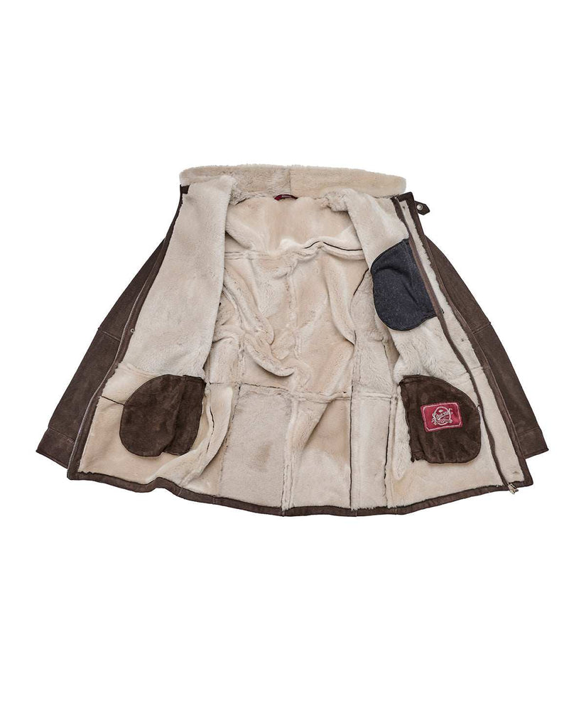 Stewart APRICA-SLIM SHEARLING SUEDE IRONED LAMB Prezzo Ridotto