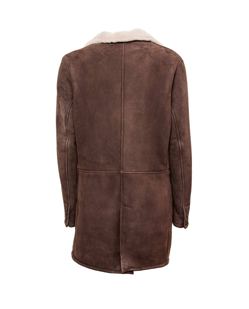 Stewart CLIFF-COAT REGULAR SHEARLING SUEDE IRONED LAMB In Vendita