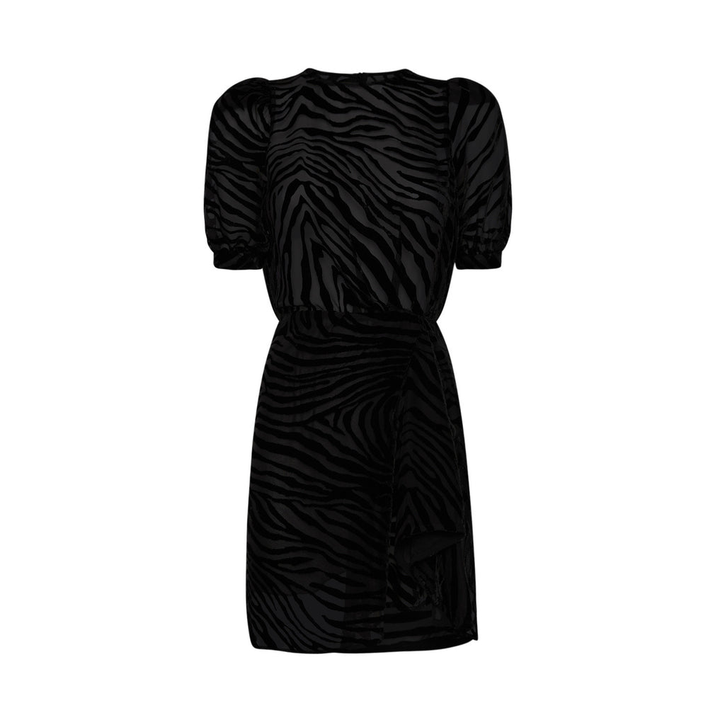 Sveta Milano Abito corto Joan in velluto nero devorato Moda
