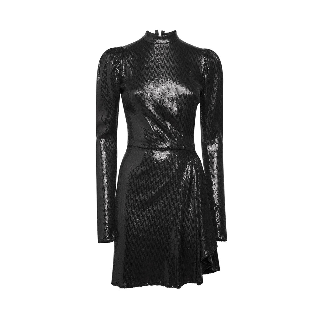 Sveta Milano Abito nero London in paillettes Nuovo