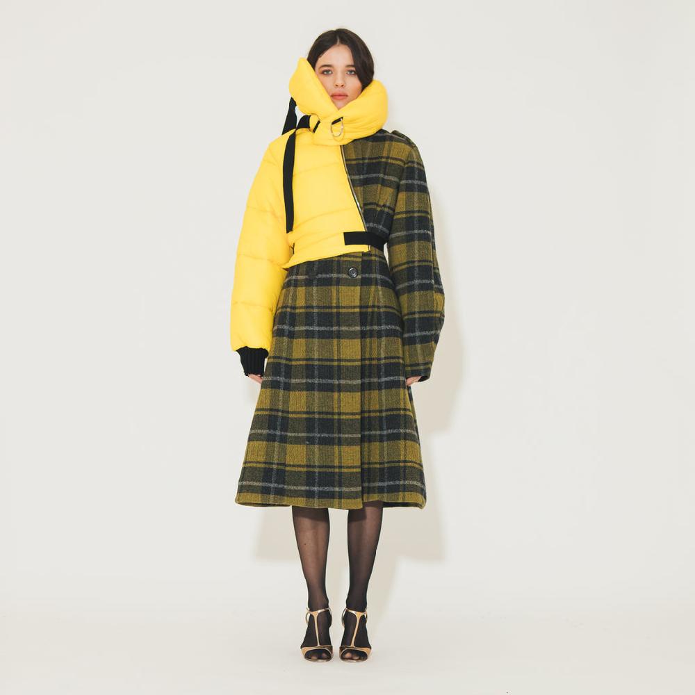 Sveta Milano Cappotto doppiopetto in lana Kensington con piumino sovrapposto Moda