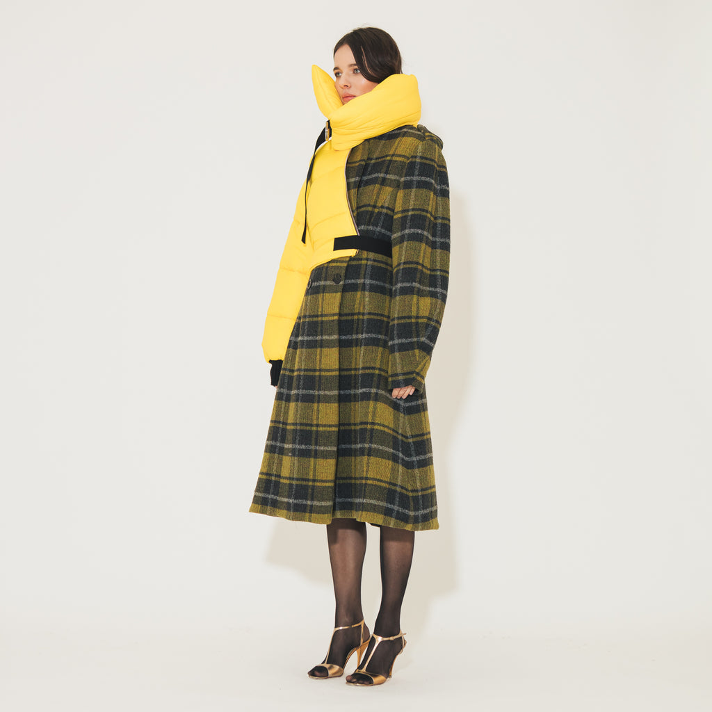 Sveta Milano Cappotto doppiopetto in lana Kensington con piumino sovrapposto Moda