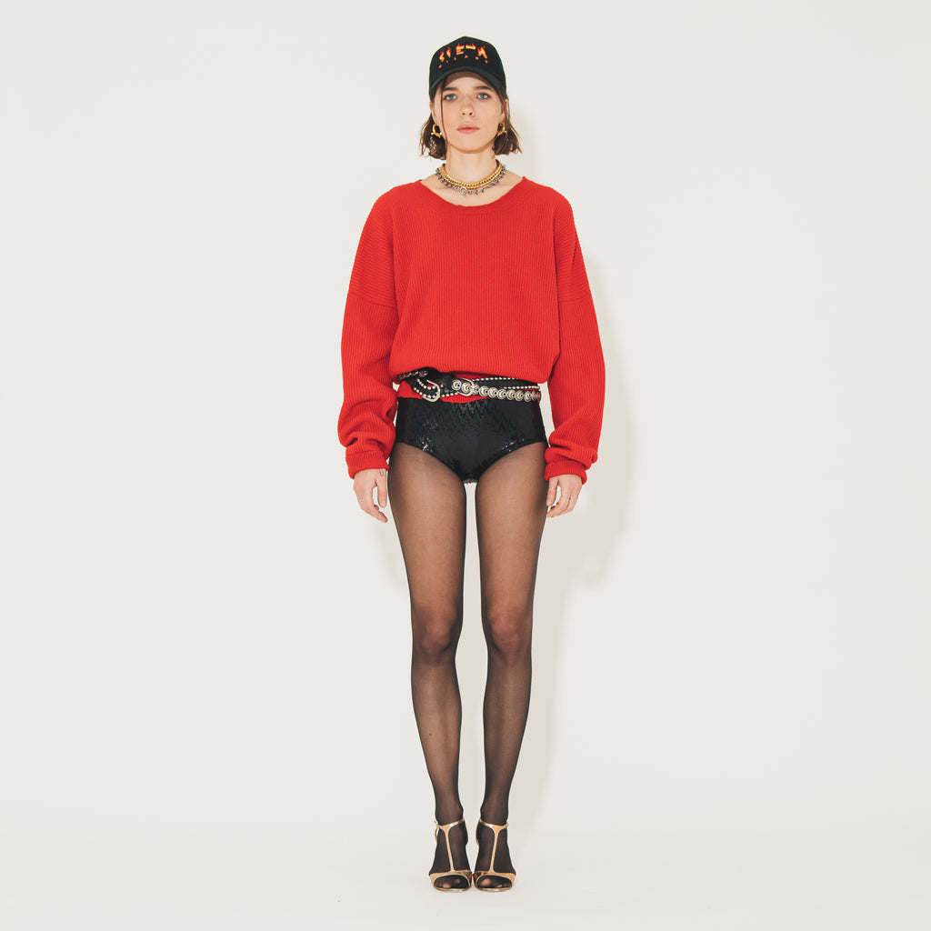 Sveta Milano Maglione girocollo Lilith rosso in misto cashmere 2025