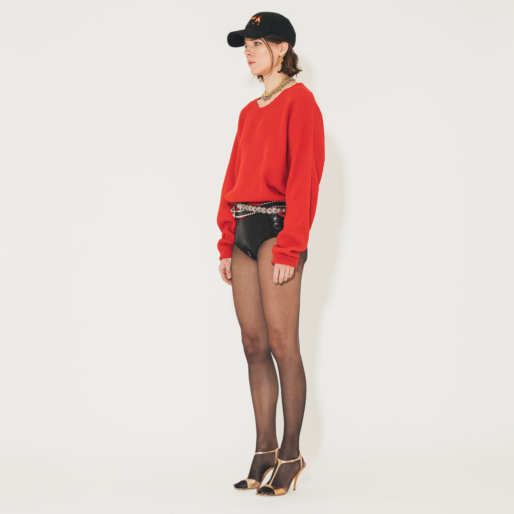 Sveta Milano Maglione girocollo Lilith rosso in misto cashmere 2025