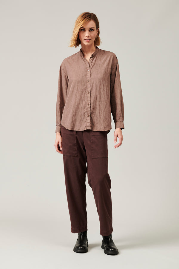﻿Transit Par Such Camicia collo alla coreana in misto seta | 1013.CFDTRYL211.26 – Transit Saldi Di Fabbrica