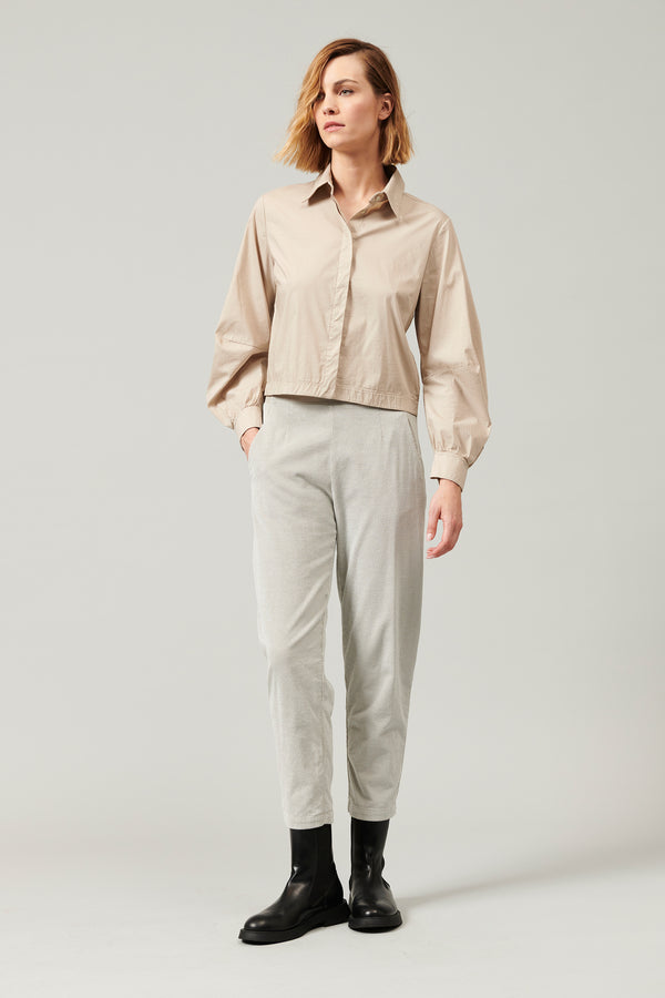 Transit Par Such Camicia in popeline di cotone stretch con manica voluminosa sagomata – Transit Negozio