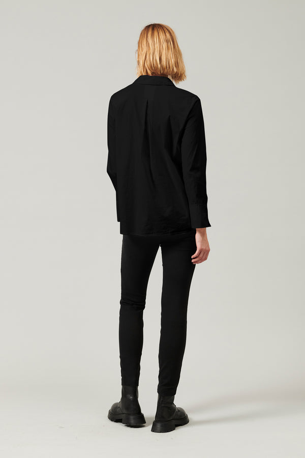 Transit Par Such Camicia lunga in popeline di cotone stretch | 1013.CFDTDY-5003.901 – Transit Nuova