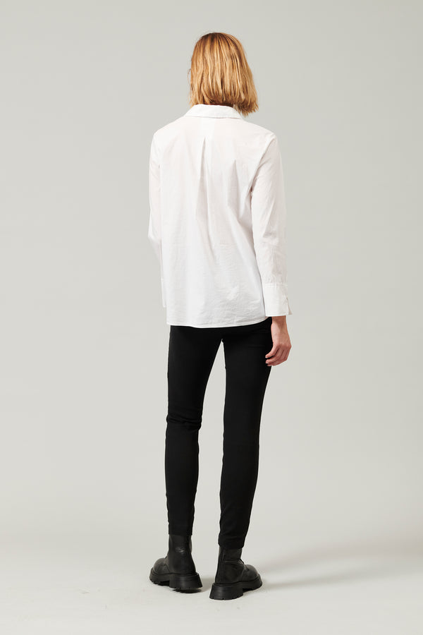 Transit Par Such Camicia lunga in popeline di cotone stretch | 1013.CFDTDY-5003.110 – Transit Moda