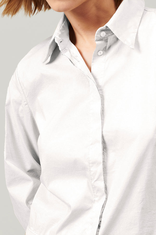 Transit Par Such Camicia in popeline di cotone stretch con manica voluminosa sagomata – Transit 2025