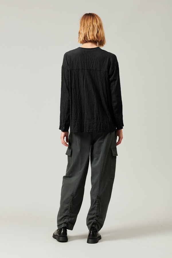 Transit Par Such Camicia stondata in goffrato di misto lana stretch | 1013.CFDTRYP250.1 – Transit Italy