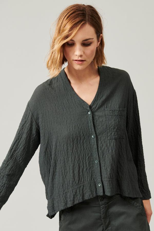 Transit Par Such Camicia stondata in goffrato di di misto lana stretch | 1013.CFDTRYP25 – Transit Italia