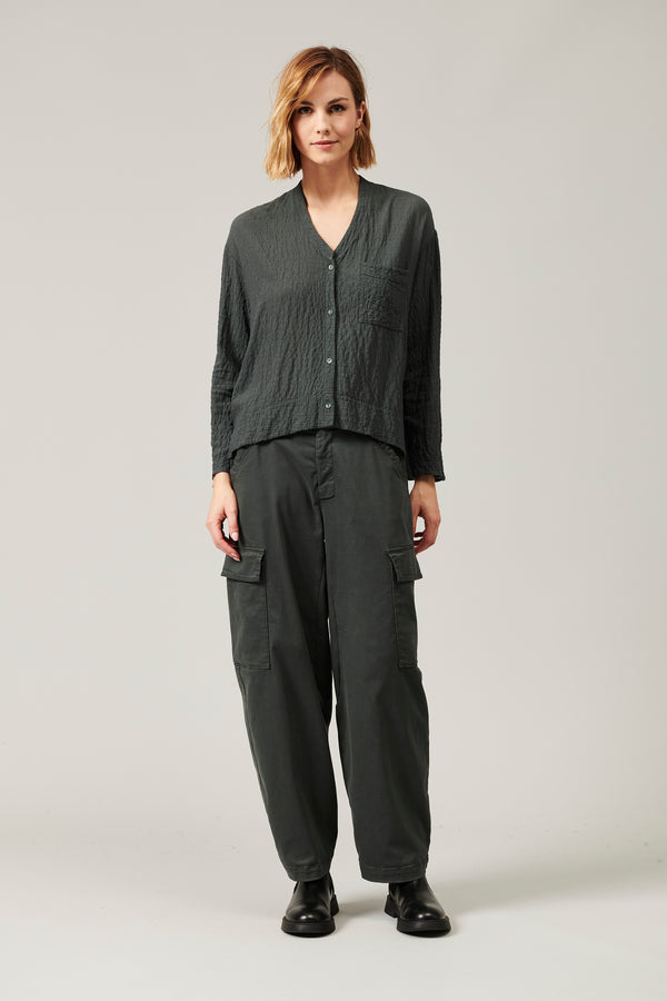 Transit Par Such Camicia stondata in goffrato di di misto lana stretch | 1013.CFDTRYP25 – Transit Italia