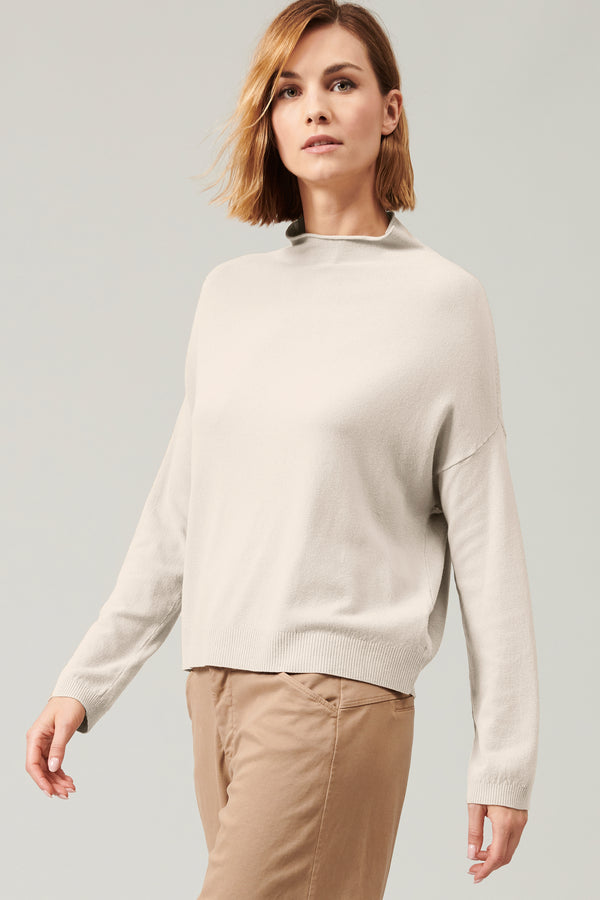 Transit Par Such Maglia oversize in viscosa e lana. linea a scatola collo a vulcano | – Transit Promozione Limitata