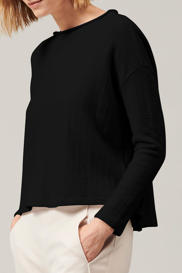 Transit Par Such Maglia di lana e viscosa jacquard microfantasia collo sbarcato e chius – Transit Negozio
