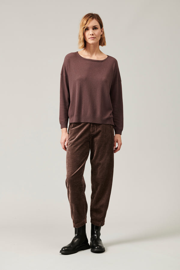 Transit Par Such Maglia oversize in viscosa e lana. linea a scatola collo a barchetta – Transit Convenienza