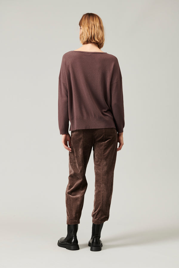 Transit Par Such Maglia oversize in viscosa e lana. linea a scatola collo a barchetta – Transit Convenienza