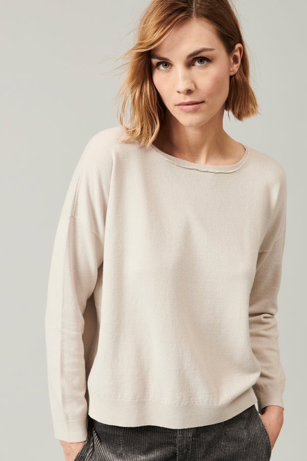 Transit Par Such Maglia oversize in viscosa e lana. linea a scatola collo a barchetta – Transit 2025