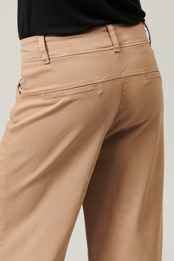 Transit Par Such Pantalone gamba larga e taglio a vivo sul fondo in viscosa e cotone st – Transit Consegna Veloce