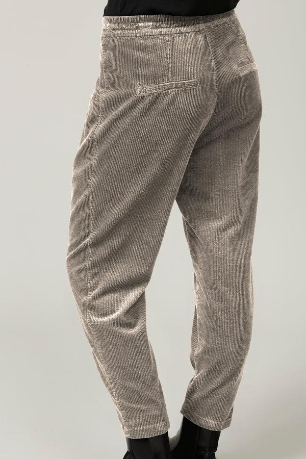Transit Par Such Pantalone comfort fit con elastico in vita in velluto a coste di visco – Transit Promozione Limitata