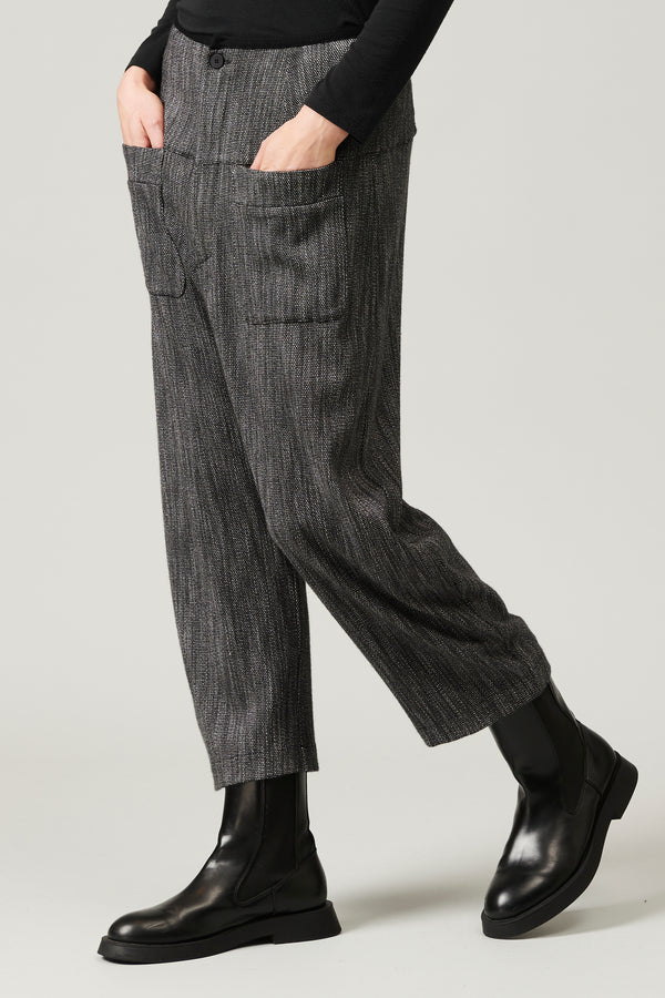 Transit Par Such Pantalone cavallo basso con baschina alta profilata in maglia a contra – Transit Shopping Online