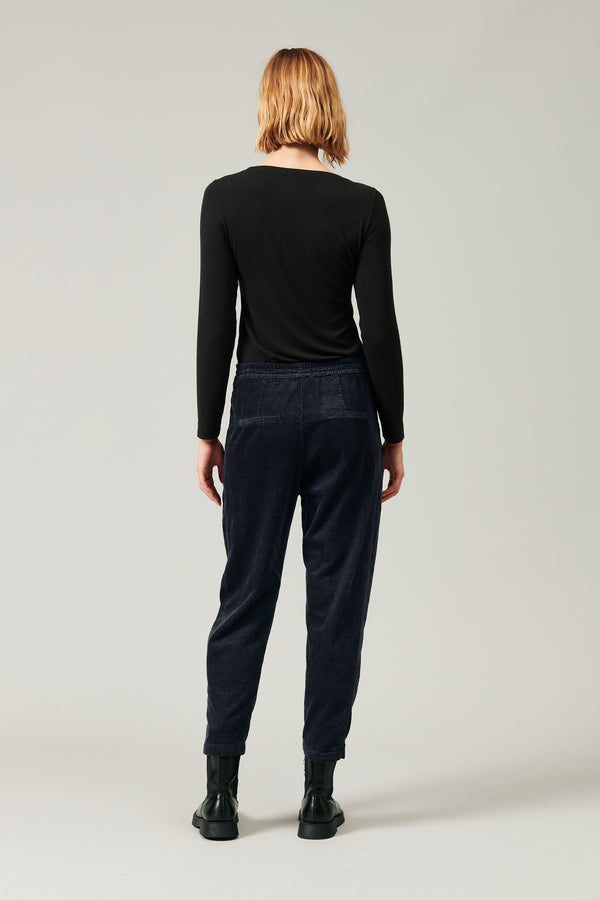 Transit Par Such Pantalone comfort fit con elastico in vita in velluto a coste di visco – Transit Sottocosto