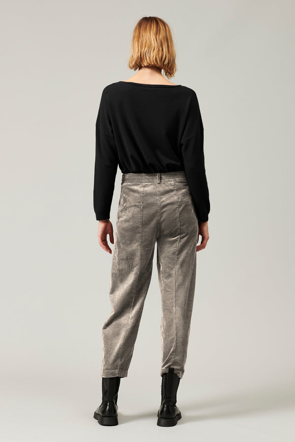 Transit Par Such Pantalone comfort fit in velluto a coste di viscosa e cotone stretch | – Transit Convenienza