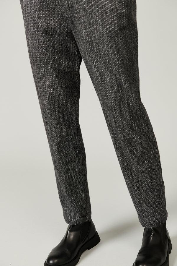 Transit Par Such Pantalone comfort fit con elastico dietro in microfantasia di misto la – Transit Novità