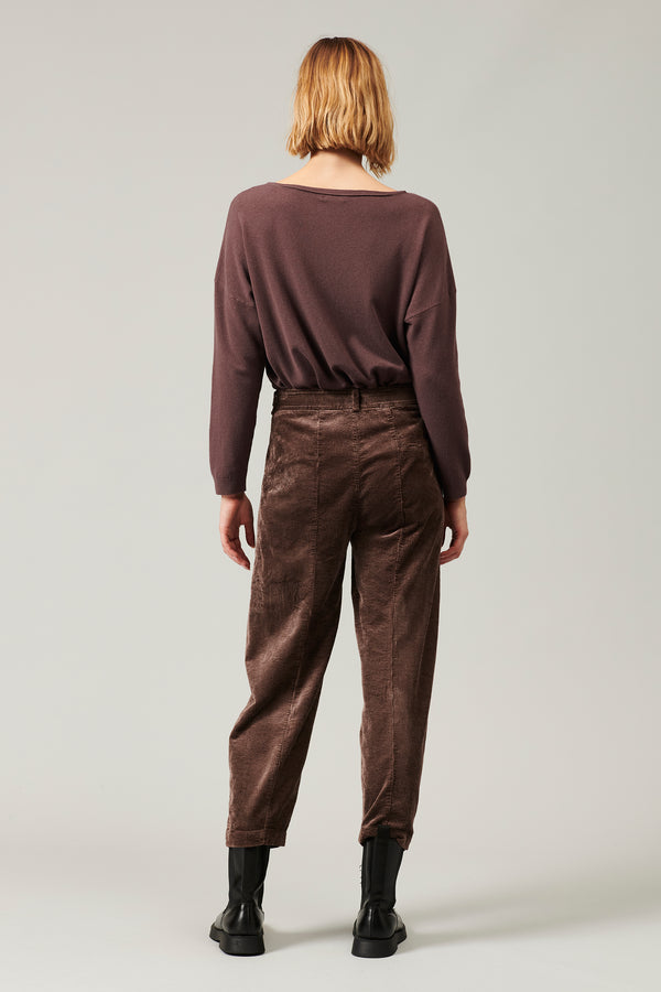 Transit Par Such Pantalone comfort fit in velluto a coste di viscosa e cotone stretch | – Transit Offerta