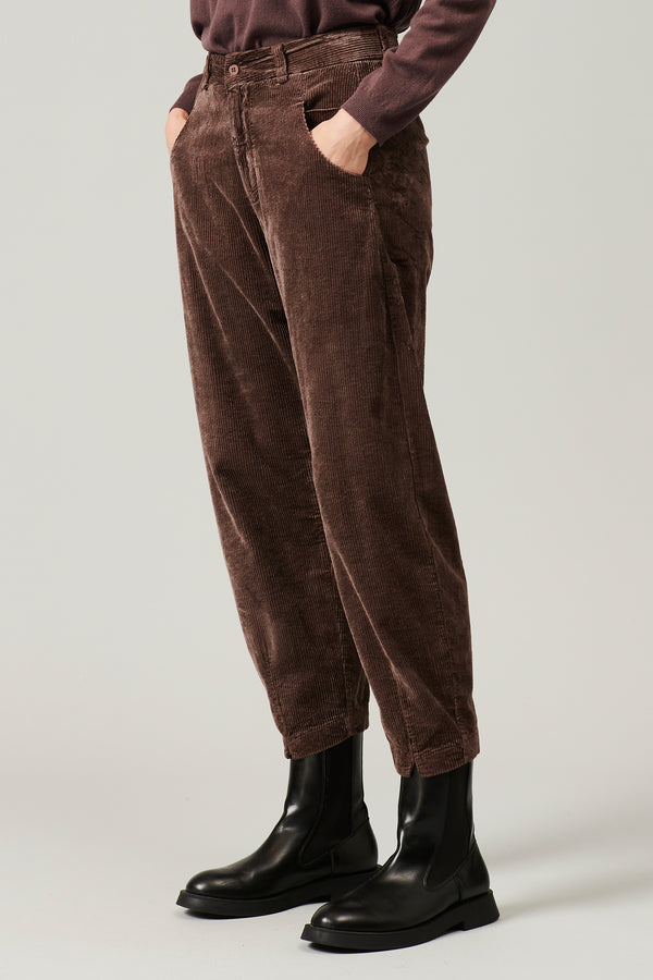Transit Par Such Pantalone comfort fit in velluto a coste di viscosa e cotone stretch | – Transit Offerta