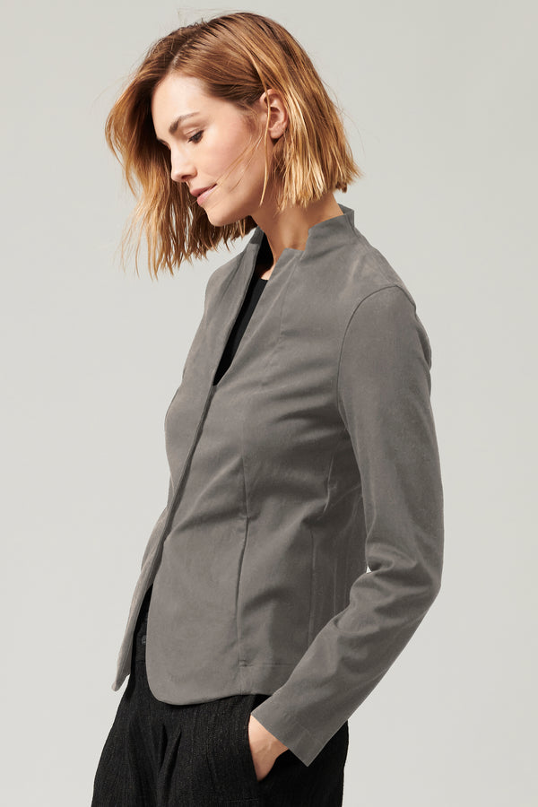 Transit Par Such Giacca con collo alla coreana in tencel modal e cotone stretch | 1013 – Transit In Vendita